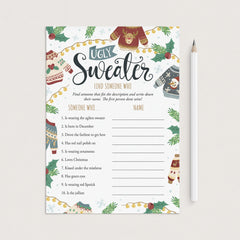 Ugly Sweater Party Mingling Icebreaker Game Printable by LittleSizzle