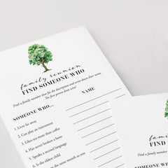 Find Someone Family Reunion Game Printable