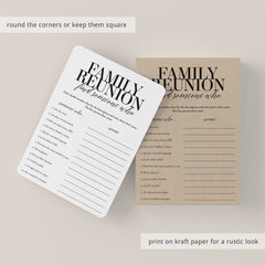 Family Gathering Activity Find Someone Who Game