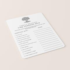 Printable Family Reunion Icebreaker Game Find Someone Who