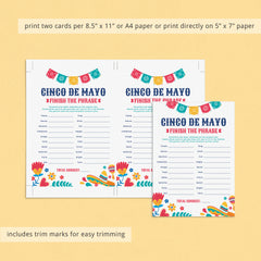 Printable Cinco de Mayo Party Game Finish The Phrase