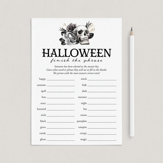 Adult Halloween Party Game for Groups Printable by LittleSizzle