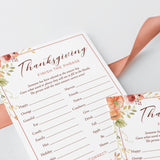 Friendsgiving Group Game Finish The Phrase Printable