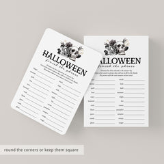 Adult Halloween Party Game for Groups Printable