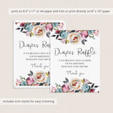 Diaper raffle template for bohemian baby sprinkle by LittleSizzle
