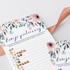 Bridal Emoji Game for Wedding Shower Floral