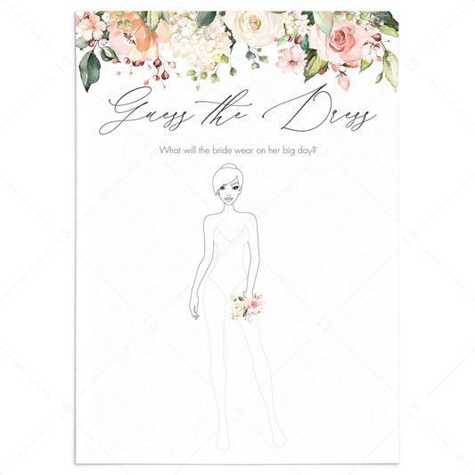 floral bridalshower drawing game printables by LittleSizzle