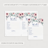 Well Wishes for the Bride and Groom Cards Printable