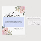 Floral watercolor advice for mommy sign printable by LittleSizzle