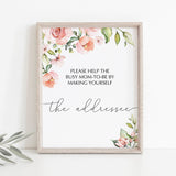 Baby shower address sign watercolor floral by LittleSizzle