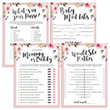 Florals baby shower games printable package by LittleSizzle
