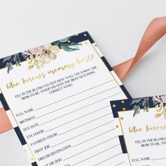 Floral and gold game for baby girl shower by LittleSizzle