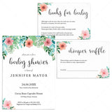 Floral Baby Shower Invitation Set Templates by LittleSizzle