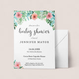 Floral Baby Shower Invitation Set Templates
