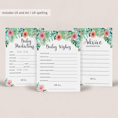 Printable Games for Floral Baby Shower