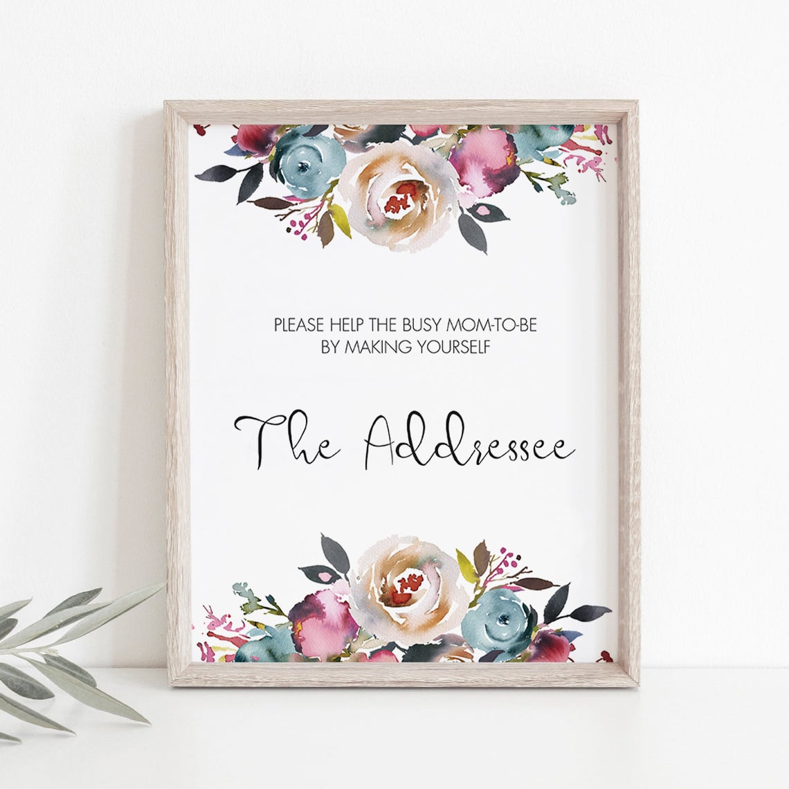 Floral baby shower address sign by LittleSizzle