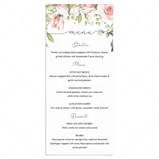 Floral menu card templates by LittleSizzle
