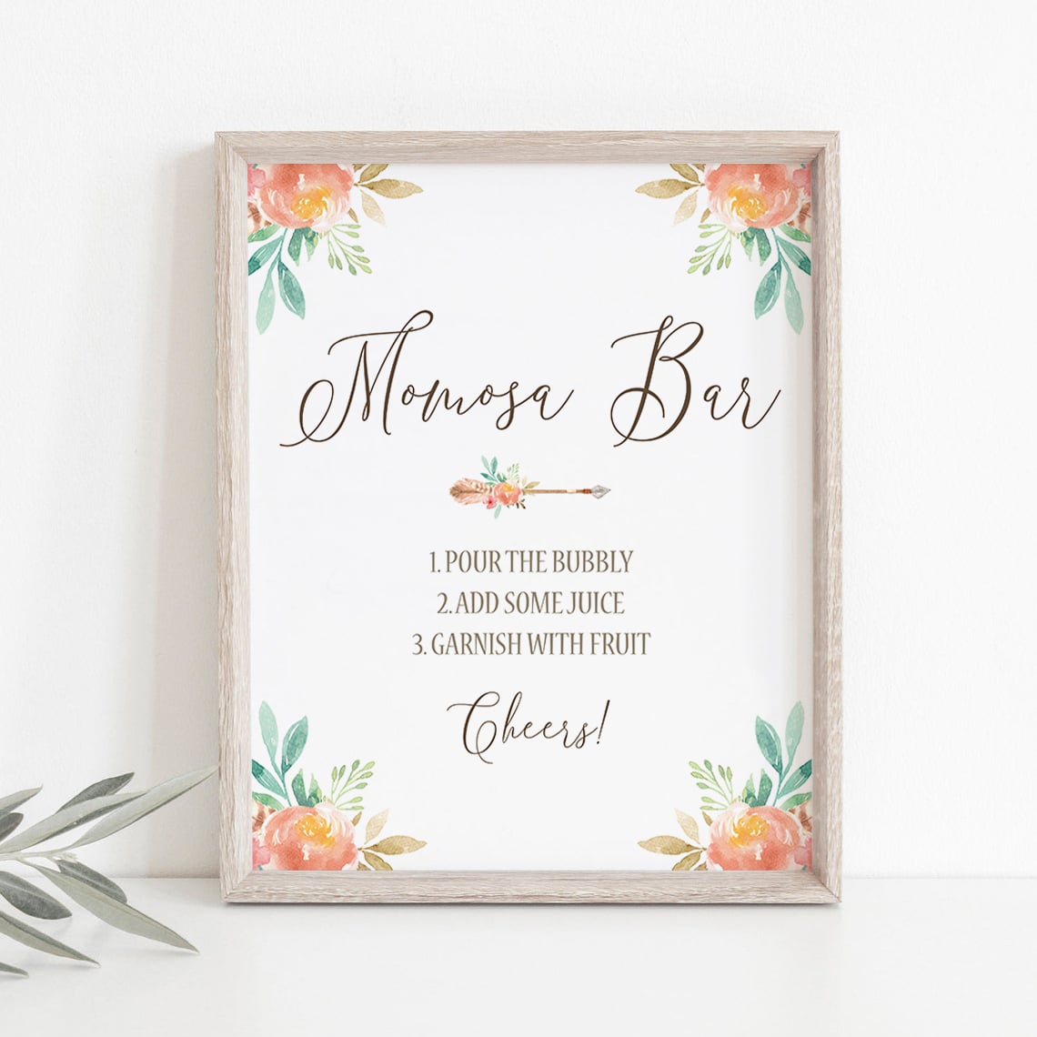 Tribal baby shower decorations momosa bar sign by LittleSizzle