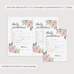 Floral watercolor game for chic baby shower by LittleSizzle