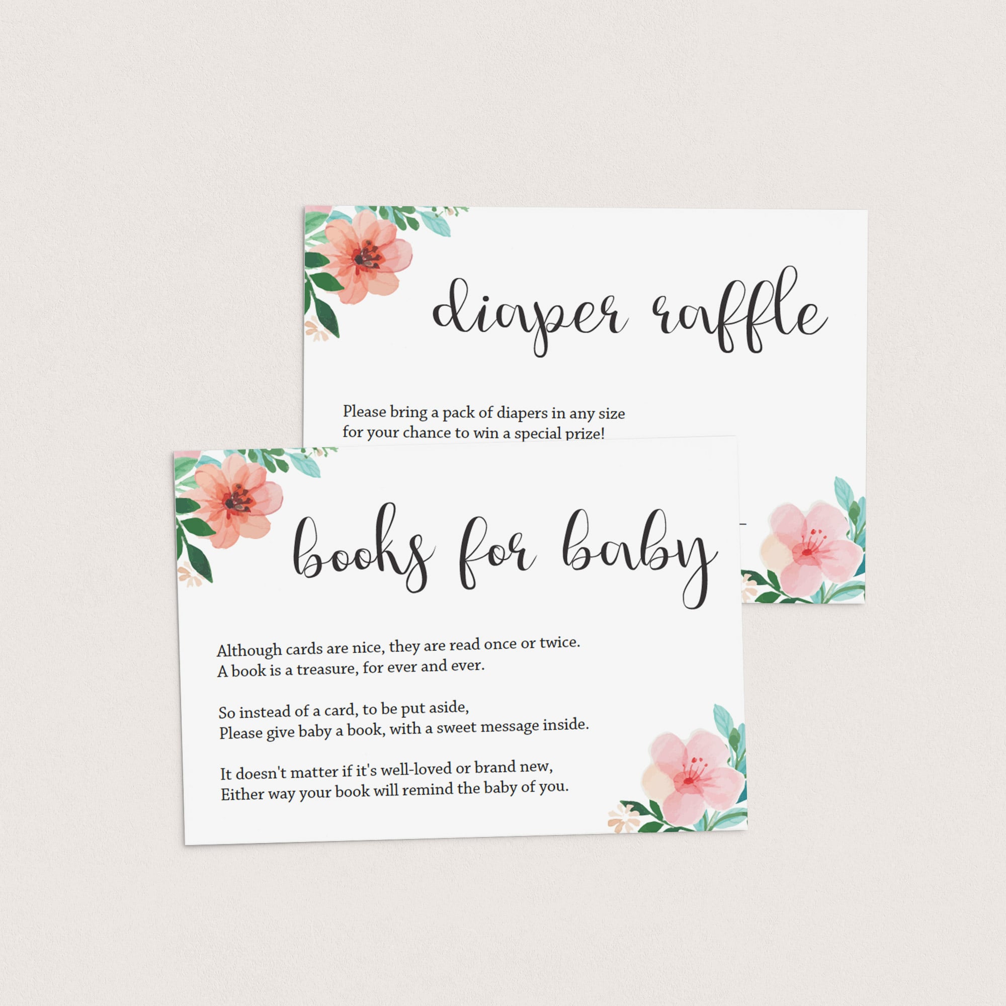 Flower baby shower printables for girls by LittleSizzle