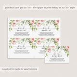 Bring a Book Request Card for Baby Shower Floral