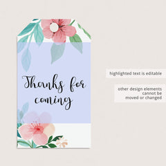 Editable thank you favor tags for baby shower by LittleSizzle