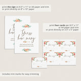 Floral guess how many game printable by LittleSizzle