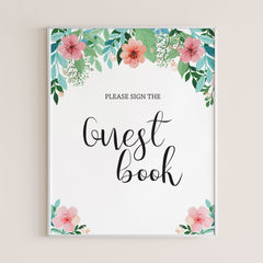 Sign the guest book please printable pink and green by LittleSizzle