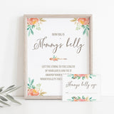 How big is mommy's belly game sign and cards by LittleSizzle