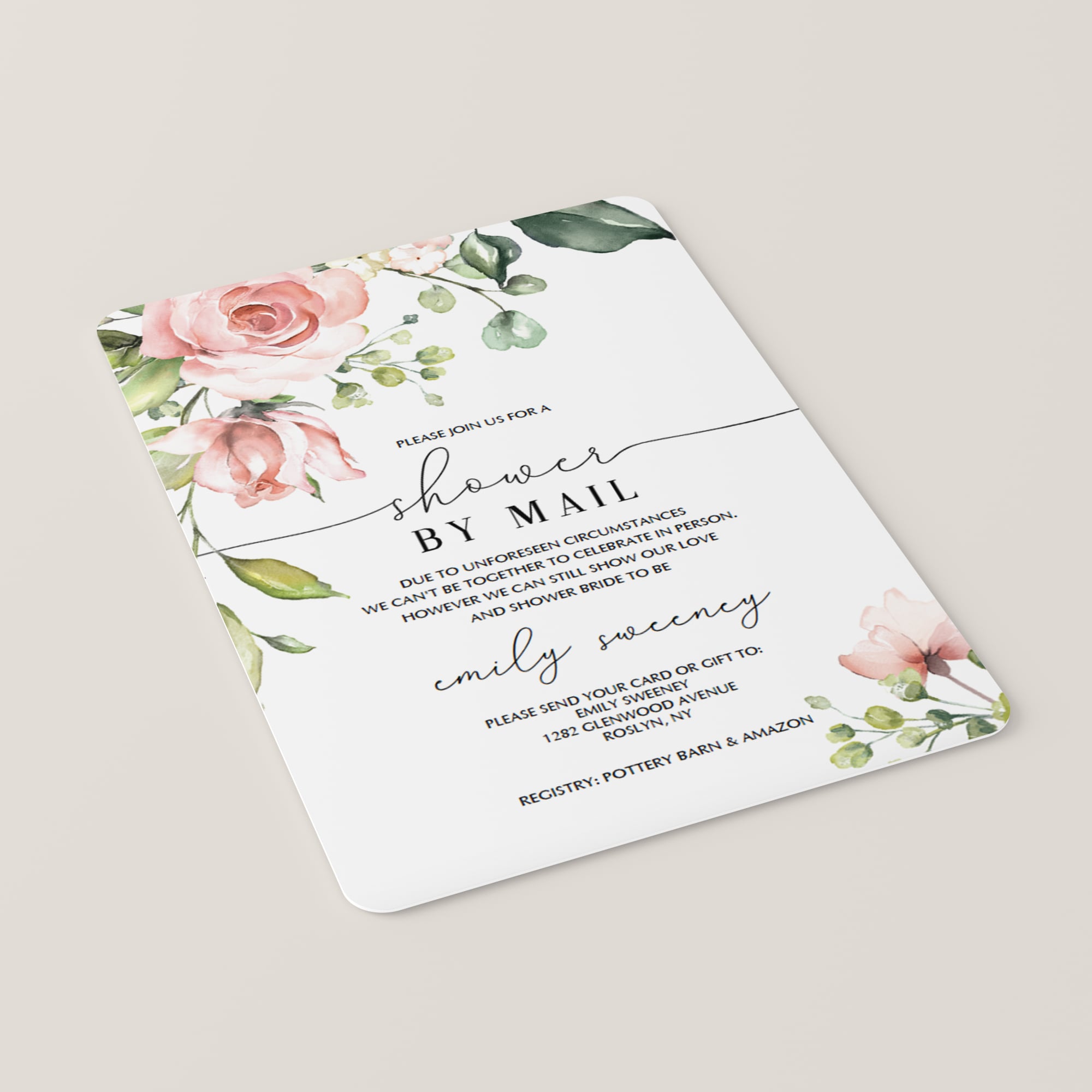DIY bridal shower invitation long distance cards by LittleSizzle