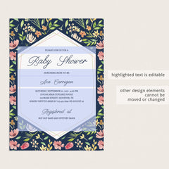 Digital baby shower invitation template gender neutral by LittleSizzle