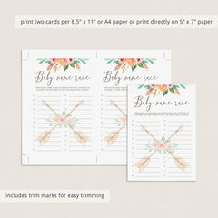 Baby Alphabet Game Printable Pink Watercolor Flowers