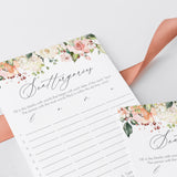 Floral bridal shower games scattergories love by LittleSizzle