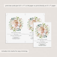 DIY photo birthday invitations one by LittleSizzle