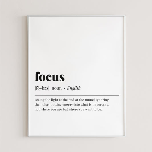 Focus Definition Print Instant Download by Littlesizzle