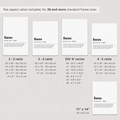 Focus Definition Print Instant Download