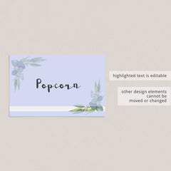 Instant download food cards template by LittleSizzle