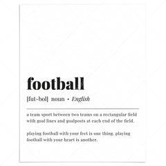Football Definition Print Instant Download by LittleSizzle