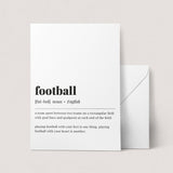 Football Definition Print Instant Download
