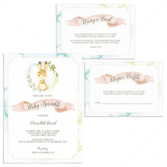 Baby Bunny Baby Sprinkle Invitation Bundle Template by LittleSizzle