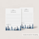 Advice Cards for Baby Shower Winter Forest