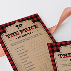 Buffalo plaid baby shower price is right game by LittleSizzle