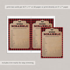 Scrambled words baby shower games forest theme by LittleSizzle