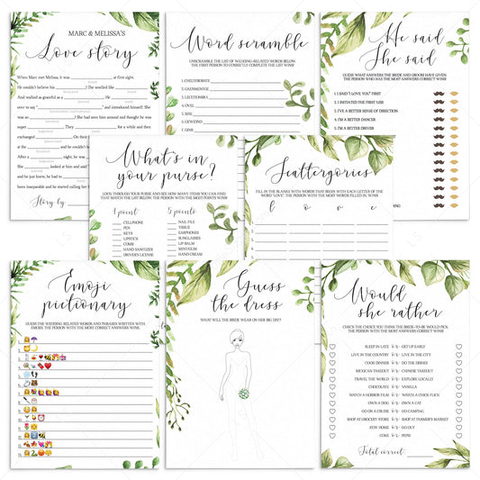 forest wedding shower activity package printables by LittleSizzle