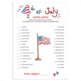 Fourth of July Party Matching Game Instant Download by LittleSizzle