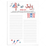 Independence Day Classroom Game Printable by LittleSizzle