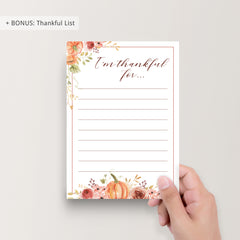 Floral Pumpkin Thanksgiving Games and Activities Printable