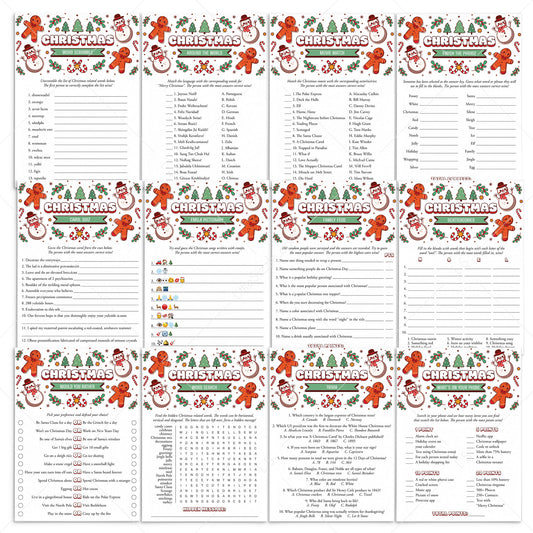 Fun Christmas Party Games Bundle for Family Printable by LittleSizzle