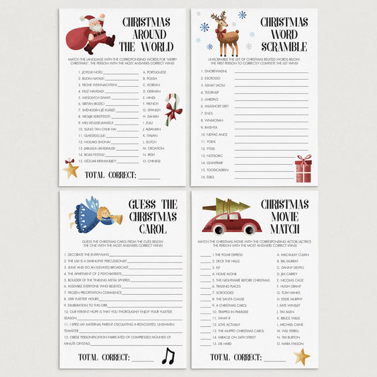 4 Holiday Games Printable by LittleSizzle