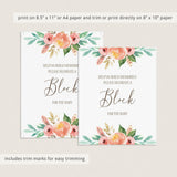 Watercolor flowers baby shower signs  by LittleSizzle